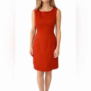 Tahari Orange Classic Sheath Dress Size 6 Work Career Cocktail